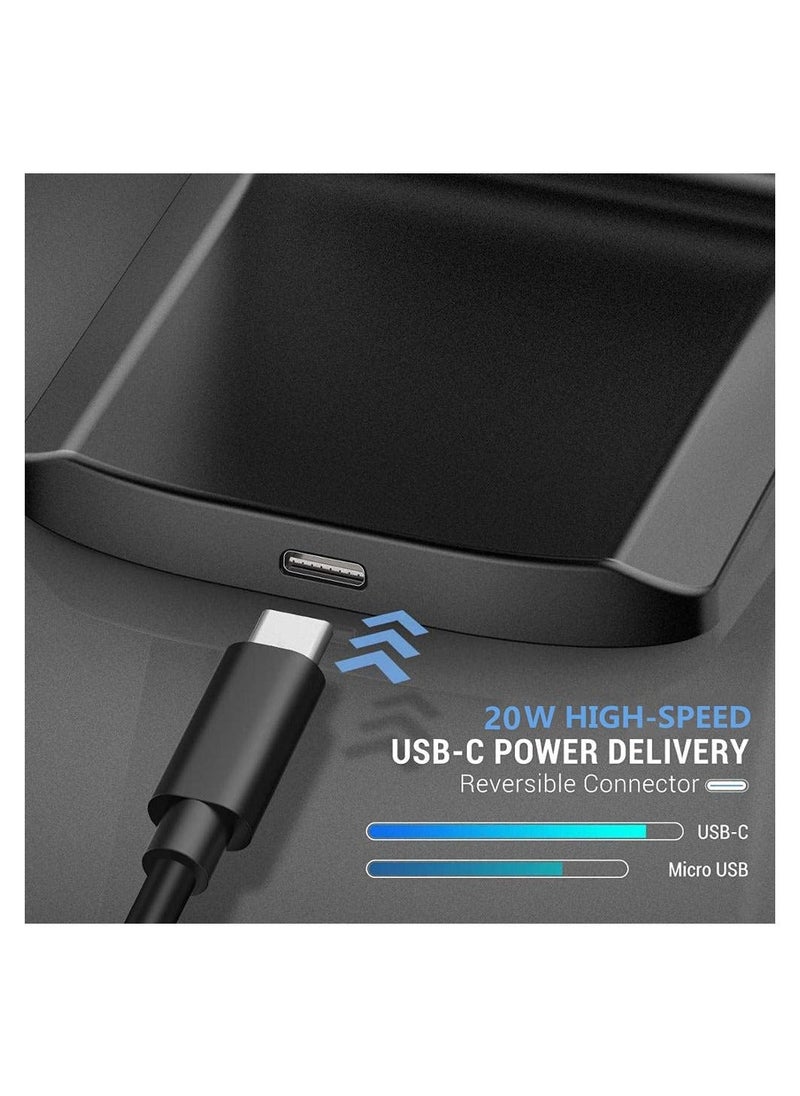 Beauenty - 20W Fast Wireless Charging Stand, Compatible with Apple iPhone 12 13 11/11 Pro/X/XR/XS/8 Upright 15W Charge Docks, for Samsung Galaxy S22/S21/S20/S9/Note 20 10 9 - Image 1