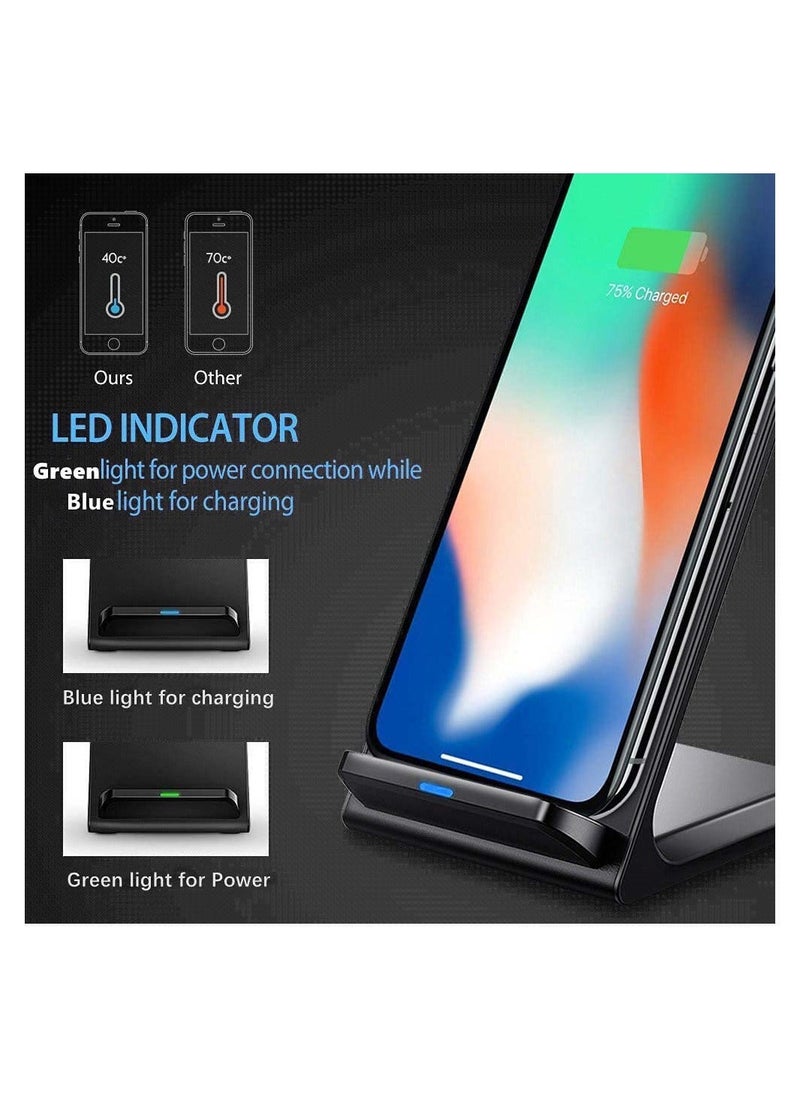 Beauenty - 20W Fast Wireless Charging Stand, Compatible with Apple iPhone 12 13 11/11 Pro/X/XR/XS/8 Upright 15W Charge Docks, for Samsung Galaxy S22/S21/S20/S9/Note 20 10 9 - Image 1