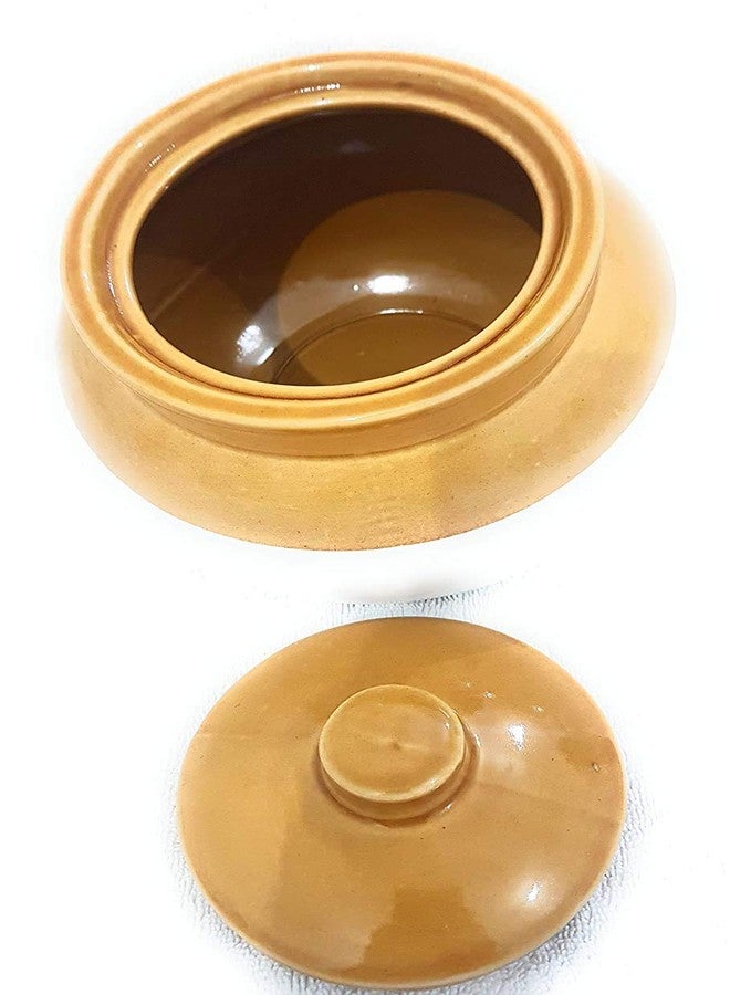 SHRIYAM CRAFT Ceramic cearmic pickle set lota shape 500ml, Brown - Image 4