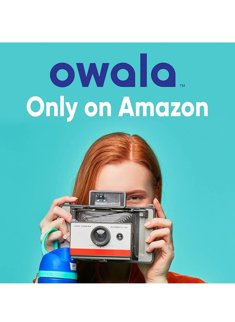 Owala - FreeSip Insulated Stainless Steel Water Bottle With Straw For Sports Travel And School BPA Free Sports Water Bottle(Dark Pink 32OZ) - Image 1