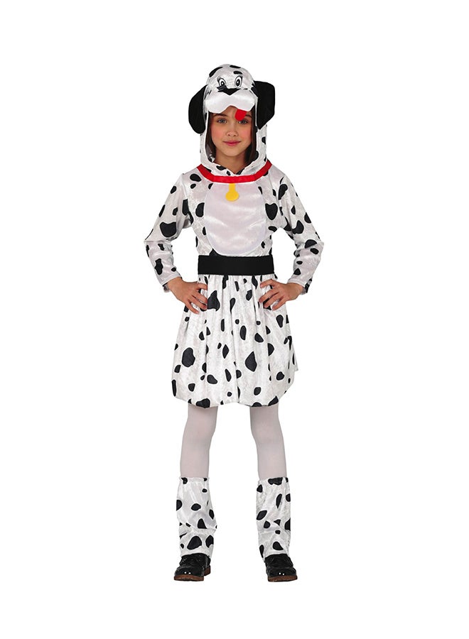 Fiestas Guirca Kids Animal Dalmatian Costume, 3-4 Years. Costume includes: Dress with hood, Legwarmers 