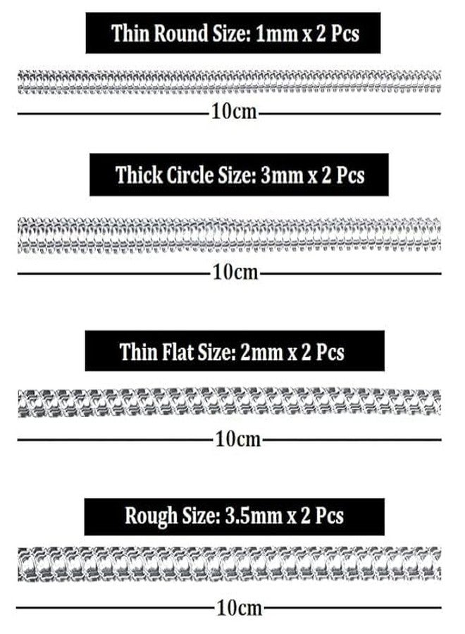 DREWTA 8 Pcs Ring Size Adjuster for Loose Rings - 4 Sizes Ring Sizer Ring Tightener Resizer Fit Spiral Silicone Tightener Set(8 Pcs, 2 Colours) - Image 2
