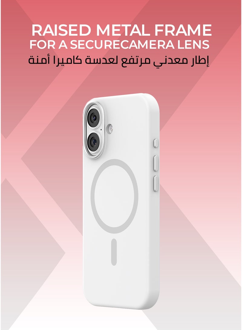 Xonda Pure iPhone 17 MagSafe Case Light Gray - Microfiber lining for scratch protection, raised metal camera bezel for lens protection, Liquid Silicone Material with Anti-Fingerprint Coating, MagSafe compatible - Image 4