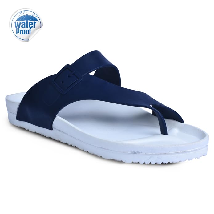 PARAGON EVK3405G Slippers for Men | Comfortable, Lightweight, Durable Flip Flops with Rubberised EVA Sole | Easy Washable Slip Ons | Ideal for Everyday Use White - Image 2