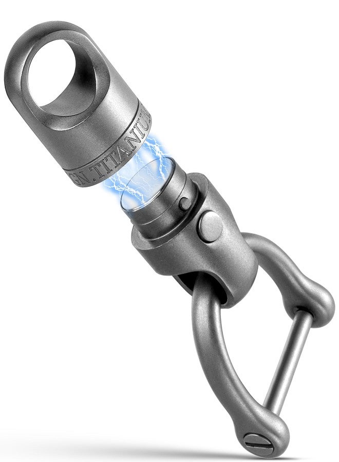 FEGVE Quick Release Keychain, Titanium Detachable Magnetic Key Holder with 2/3inch D Ring for Car Key Fob,Safely Lock System (Matte+D Ring) - Image 1