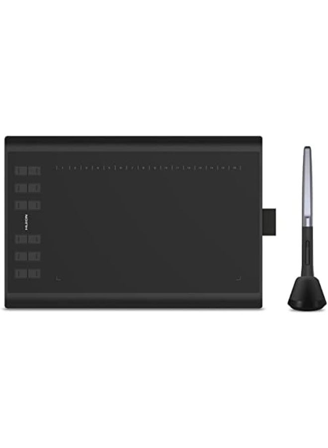 Inspiroy H1060P Drawing Tablet with Stylus, 10×6.25" Digital Graphics Tablet, 8192 Pressure Levels, 12 Shortcut Keys, Art Tablet for Mac, Windows & Android Black