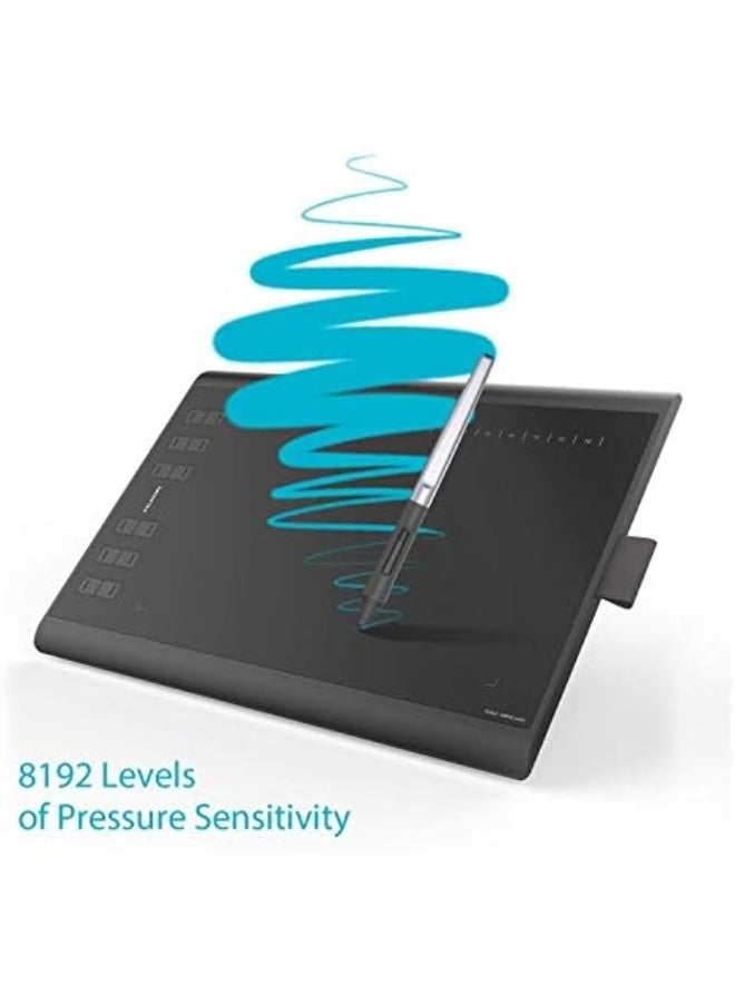 HUION Inspiroy H1060P Drawing Tablet with Stylus, 10×6.25" Digital Graphics Tablet, 8192 Pressure Levels, 12 Shortcut Keys, Art Tablet for Mac, Windows & Android Black - Image 5