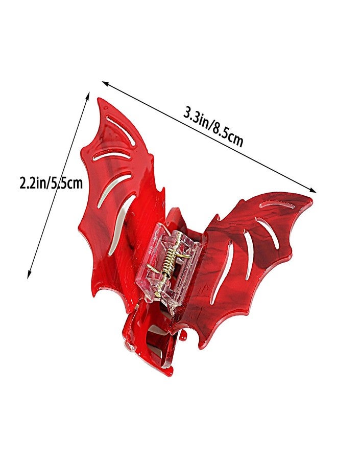 Jeffan 3 Pieces Halloween Bat Claw Clips, Gothic Horror Hair Clips Halloween Spooky Hairpin for Costume Cosplay Hair Barrettes Gift - Image 2