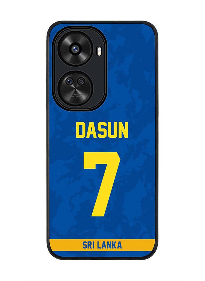 Stylizedd Rugged Black edge case for Huawei nova 12 SE / Huawei nova 11 SE 4G, Slim fit Flexible Thin Cover - Team Sri lanka Dasun Shanaka, Jersey No 7  - Image 1