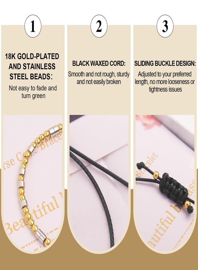 HyperFun Morse Code Bracelets For Women Inspirational Friendship Gifts Cute Adjustable Bracelets For Mother Daughter Sister Aunt Friend Her - Image 3
