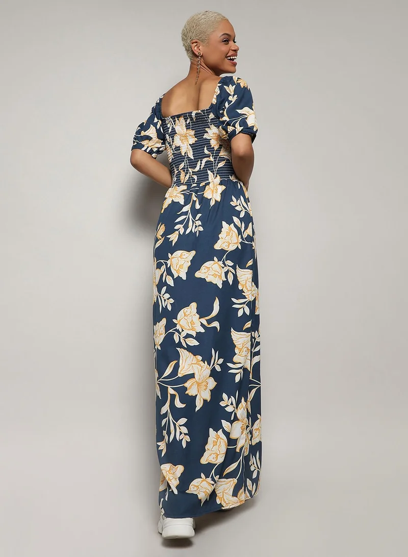 PINACOLADA Floral Smocked Midi Dress