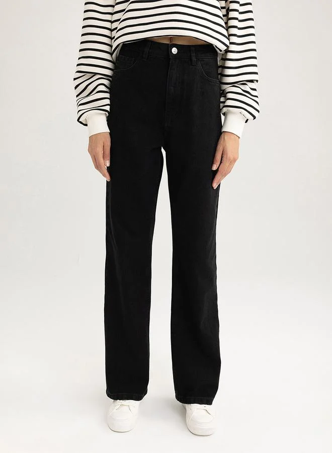 DeFacto Solid High Rise Wide Leg Jean by Styli