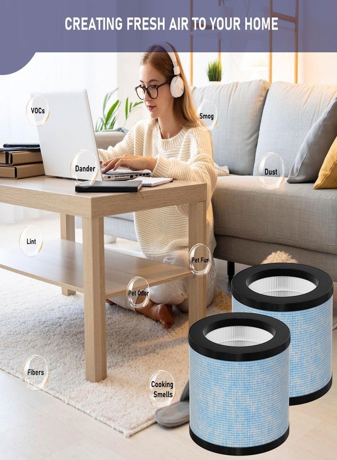 Ontheone TZ-K1 DH-JH01 HEPA Replacement Filter Compatible with AROEVE MK01 MK06 MG01JH, ToLife TZ-K1, FreAire KN6391 and Kloudi DH-JH01 Air Cleaner Purifier, Pack of 2 - Image 3