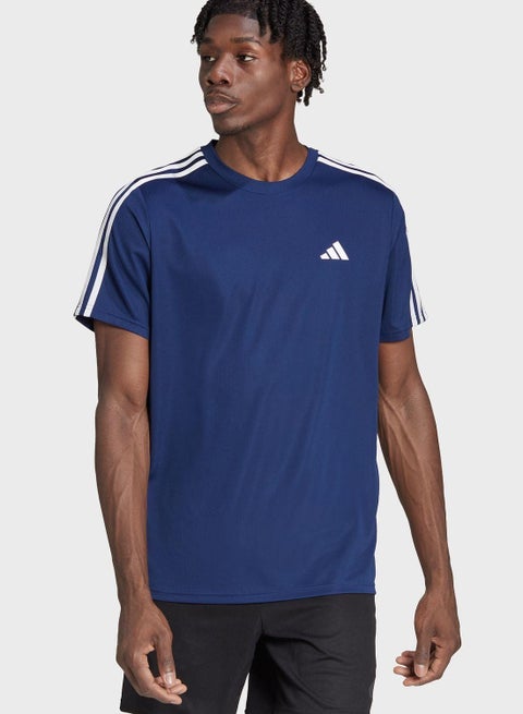 train essentials base 3-stripes training men t-shirt