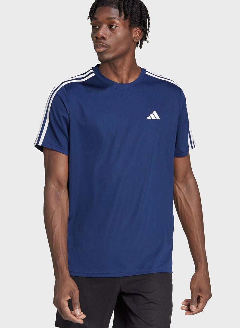 Adidas train essentials base 3-stripes training men t-shirt - Image 1
