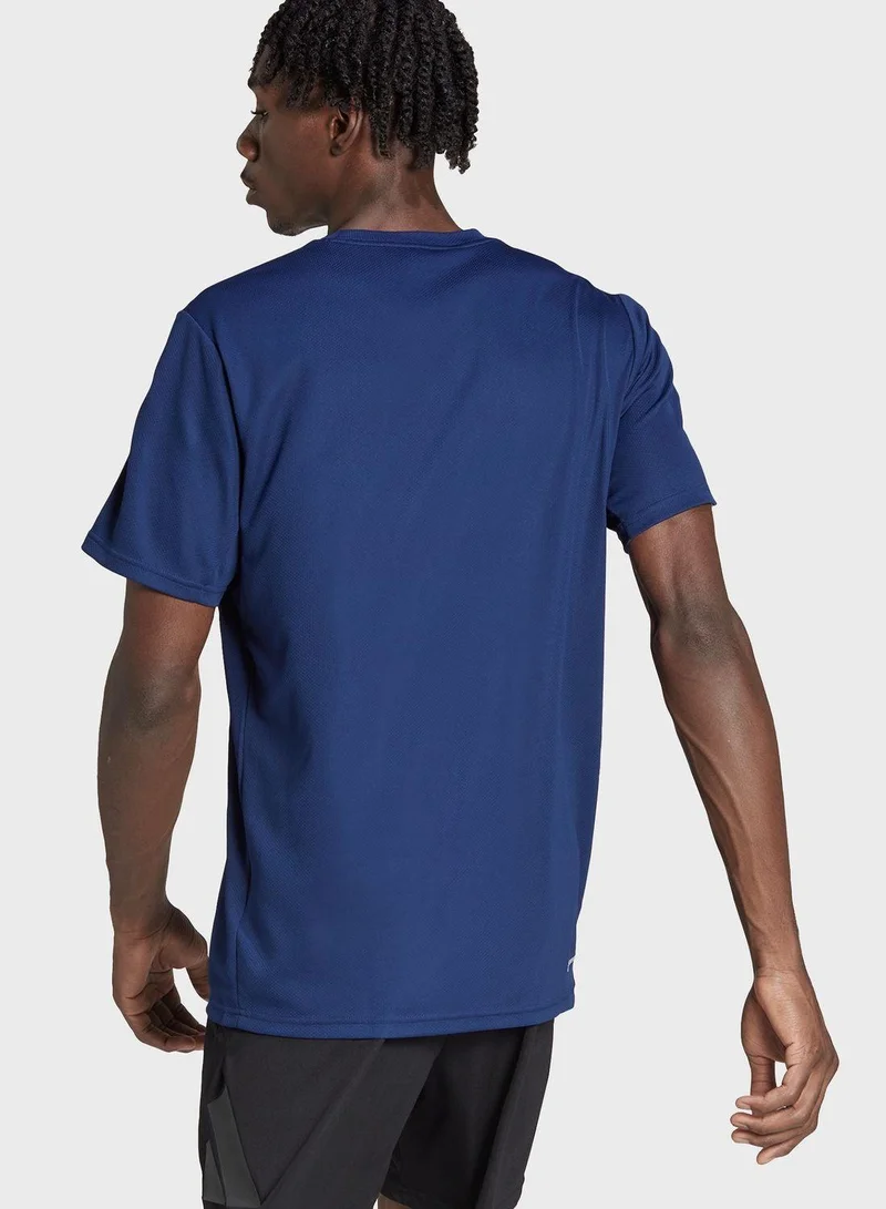 Adidas train essentials base 3-stripes training men t-shirt