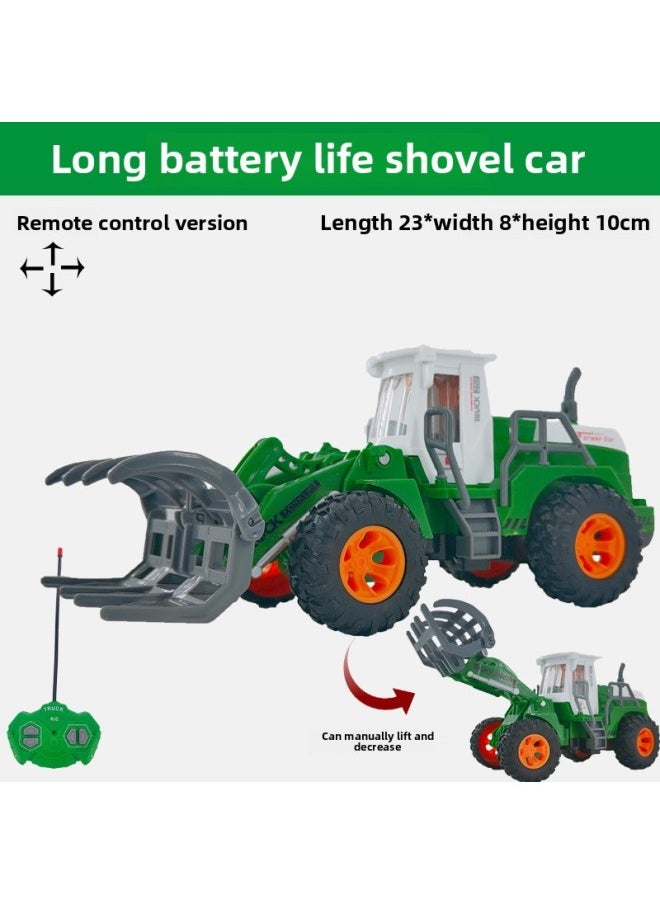 Generic Long Endurance Children's Remote Control Excavation Engineering Bulldozer Road Roller Sanitation Shovel Wooden Car Rc Electric Toy Car-Color:Sanitation Shovel Wooden Car-Proportion:1:30 (e-commerce) Charging Kit  - Image 4