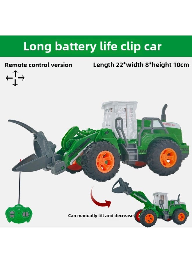 Generic Long Endurance Children's Remote Control Excavation Engineering Bulldozer Road Roller Sanitation Shovel Wooden Car Rc Electric Toy Car-Color:Sanitation Shovel Wooden Car-Proportion:1:30 (e-commerce) Charging Kit  - Image 5