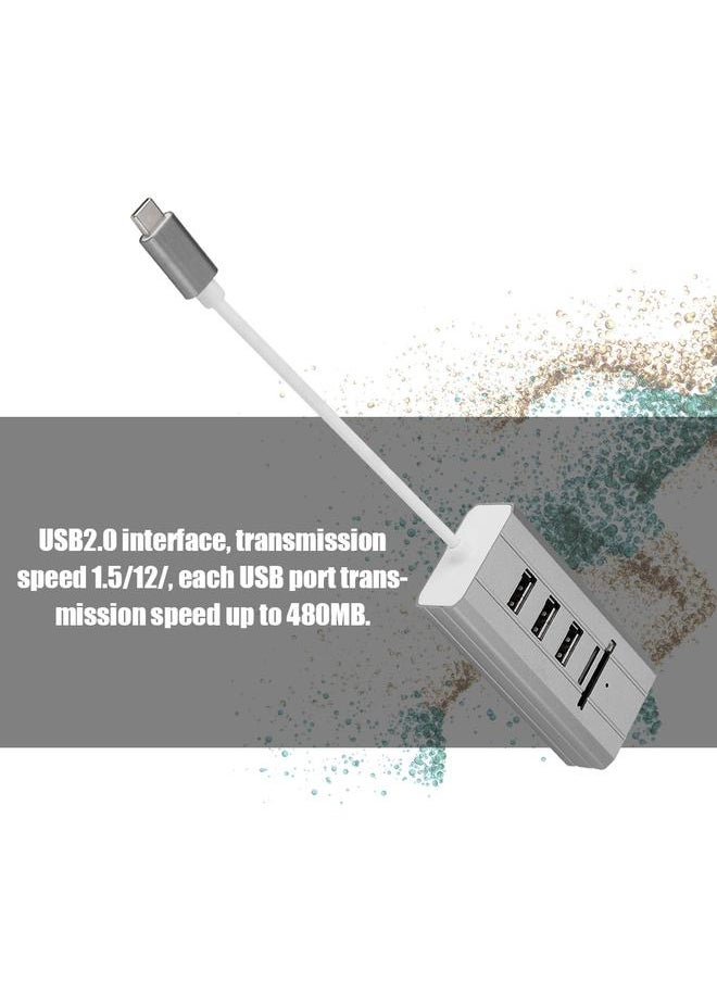 Thoraya All in One External Audio Sound Card HUB Card Reader Adapter Audio Interface (Type-C Grey)  - Image 2