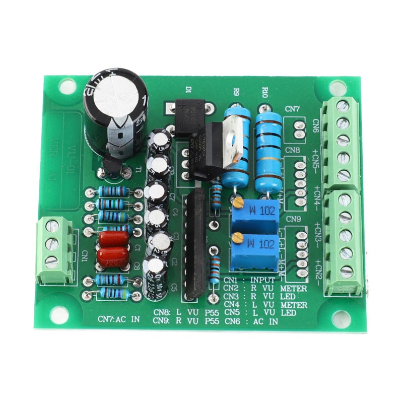 اس تي برنامج تشغيل عداد VU ستيريو 55x66 مم لوحة PCB ثنائية الوجه - ضغط ديناميكي لشريحة صوت احترافية - وظيفة كتم الصوت لأنظمة الصوت AC12V - Image 1