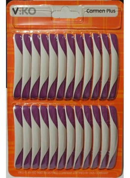 Viko Carmen Plus Cord White - Dark Fuchsia Cord 12 Pairs 24 Pieces 
