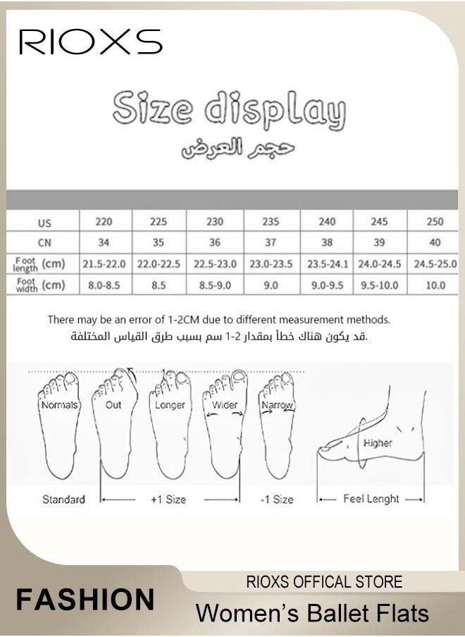 RIOXS - Women's Ballerina Flats, Round Toe Ballet Flats Shoes For Women, Soft Faux Leather Flats, Comfortable Dressy Casual Shoes With Bow Knot, Slip On Low Wedge Shoes, Mom Shoes Dressy Flats For Women Footwear, Ladies Dresses Shoes-Red Flats - Image 1