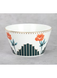 India Circus by Krsnaa Mehta India Circus by Krsnaa Mehta Natures Bloom Bone China Side Nikko Bowl for Kitchen Serving Serveware Set of 3 470mL  - Image 5