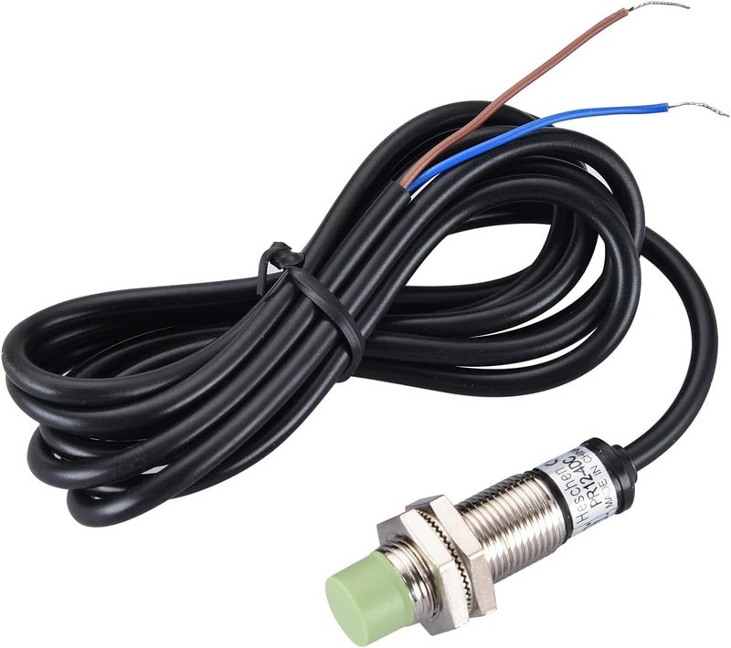 Heschen M12 Inductive Proximity Sensor Switch PR12-4DC Cylindrical Type Detector 4mm DC12-24V 2-Wire NC(Normally Closed) CE - Image 1