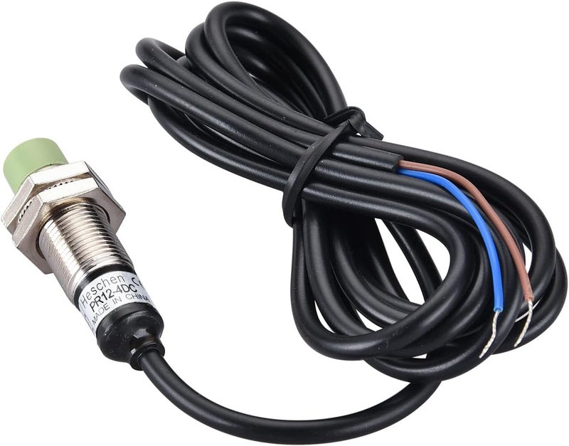 Heschen M12 Inductive Proximity Sensor Switch PR12-4DC Cylindrical Type Detector 4mm DC12-24V 2-Wire NC(Normally Closed) CE - Image 2