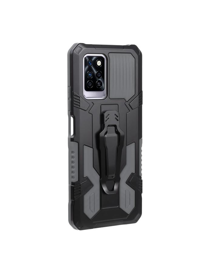 S-TOP Case For Infinix Note 10 Pro Armor Warrior Shockproof PC + TPU Lanyard Phone Case - Image 2
