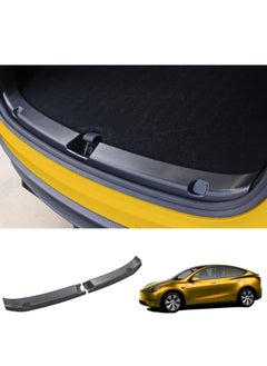 Car Rear Bumper Guard for Tesla Model Y, ABS Trunk Bumper Protector Guard, Car Rear Trunk Edge Protector (3D Carbon Fiber Pattern)
