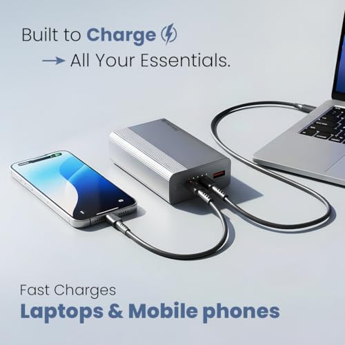 Lapcare Boost 65W PD Super Fast USB Charging 20000Mah Laptop Powerbank Supports Super Fast Charging 2.0, Charges Macbooks, Laptops, Dslrs and Gaming Console, Silver - Image 4