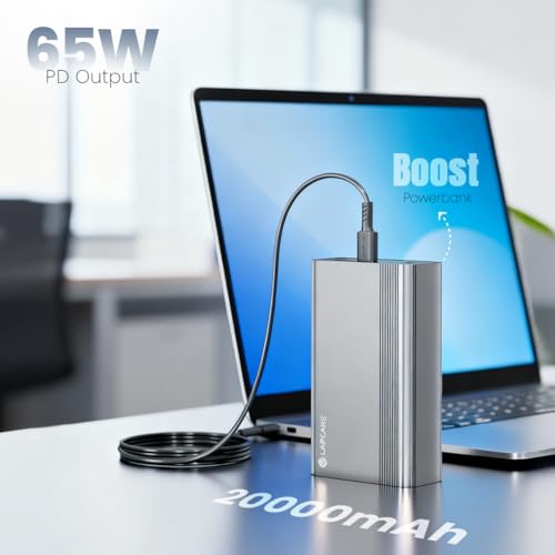 Lapcare Boost 65W PD Super Fast USB Charging 20000Mah Laptop Powerbank Supports Super Fast Charging 2.0, Charges Macbooks, Laptops, Dslrs and Gaming Console, Silver - Image 2