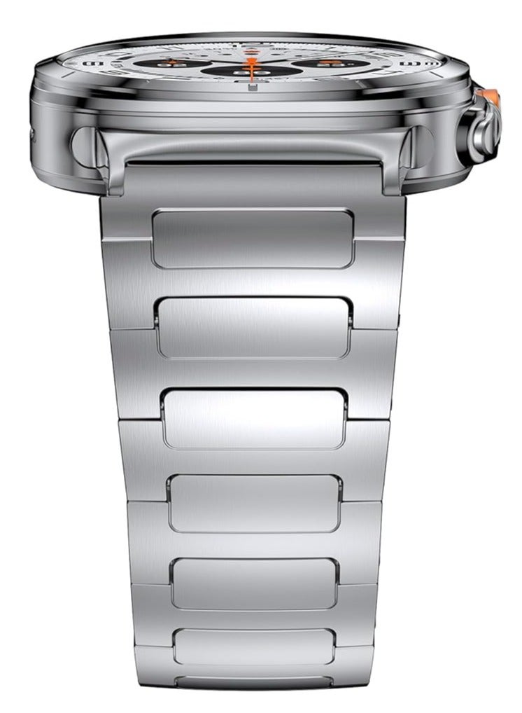 إلترازون Premium Stainless Steel Band Compatible with Samsung Galaxy Watch Ultra 47mm (2024) | No-Gap Business Metal Replacement Strap | Adjustable  Durable Wristband for Galaxy Watch 7 Ultra 47mm | Sleek, Elegant  Comfortable for Men – Silver - Image 2