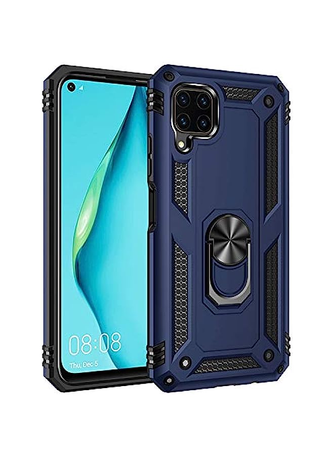 HuHa HuHa Case Cover Compatible For Huawei P40 Lite Shockproof TPU + PC Protective Case with 360 Degree Rotating Holder Blue - Image 1
