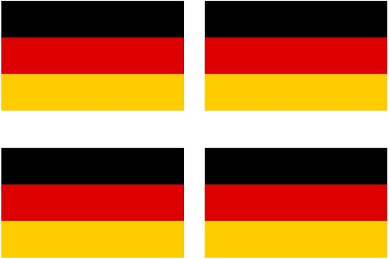 Set of 4 x Germany Flag Temporary Tattoo Waterproof Lasts 1 week Flag for country support football German Team