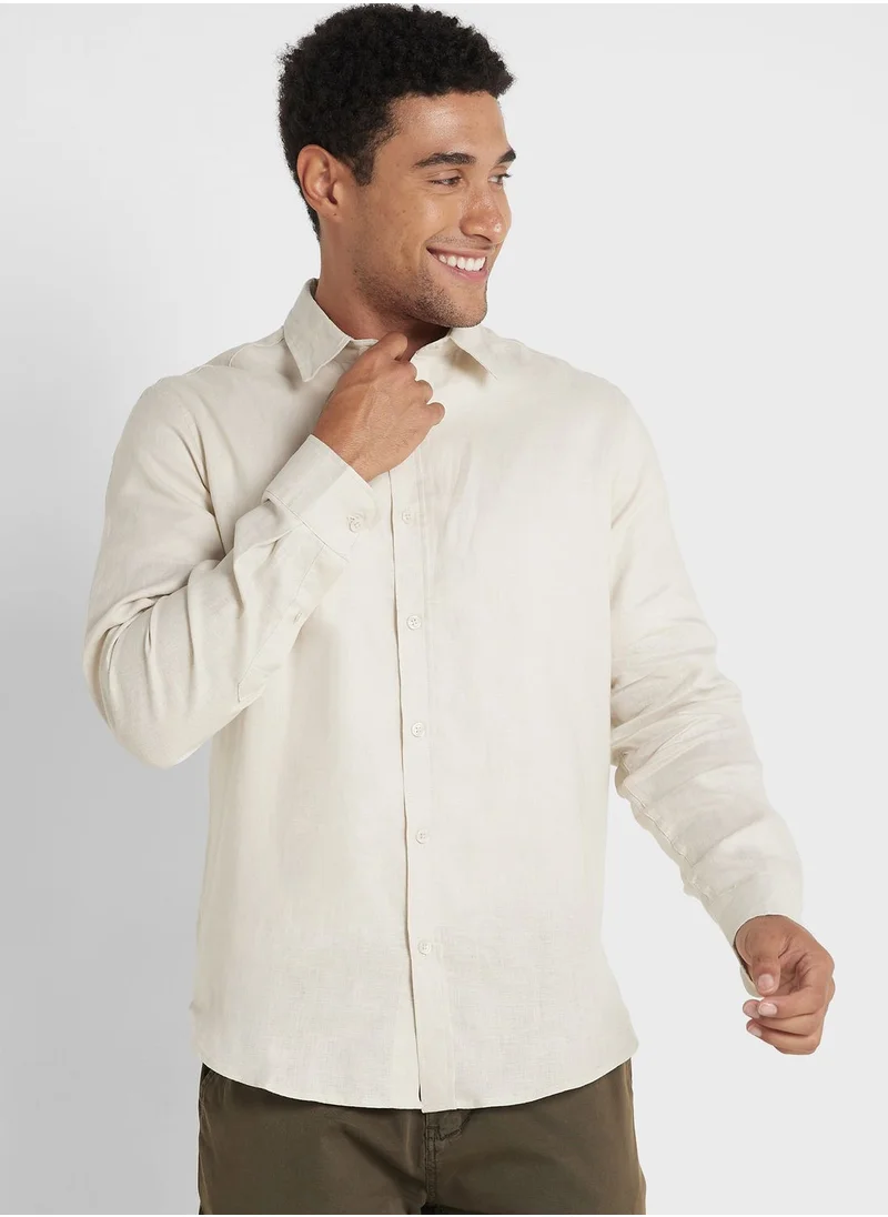 Robert Wood Short Sleeve Linen Shirt
