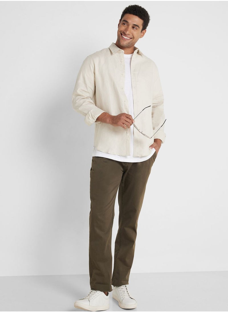 Robert Wood - Short Sleeve Linen Shirt - Image 1