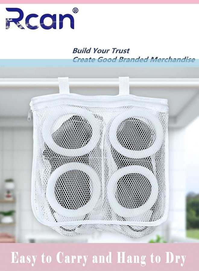 Rcan 2 Pcs Shoe Washing Bags Laundry Bags with Zip Closure Reusable Hanging Bag for Sneakers Running Shoes and Socks - Image 2