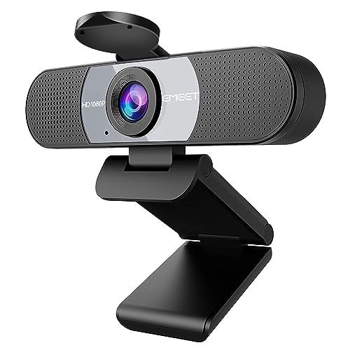 EMEET 1080P Webcam C960 Web Camera with 2 NoiseCancelling Microphones Privacy Cover 90 FOV Computer Camera Plug Play USB Webcam for CallsConference ZoomSkypeYouTube LaptopDesktop Grey - Image 1
