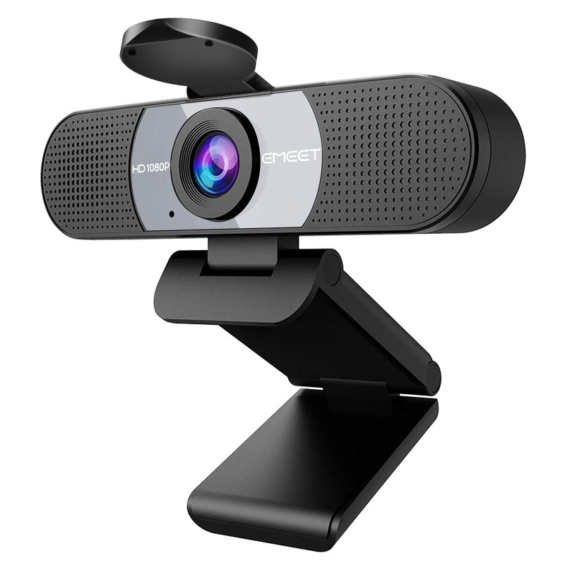 EMEET 1080P Webcam C960 Web Camera with 2 NoiseCancelling Microphones Privacy Cover 90 FOV Computer Camera Plug Play USB Webcam for CallsConference ZoomSkypeYouTube LaptopDesktop Grey - Image 2