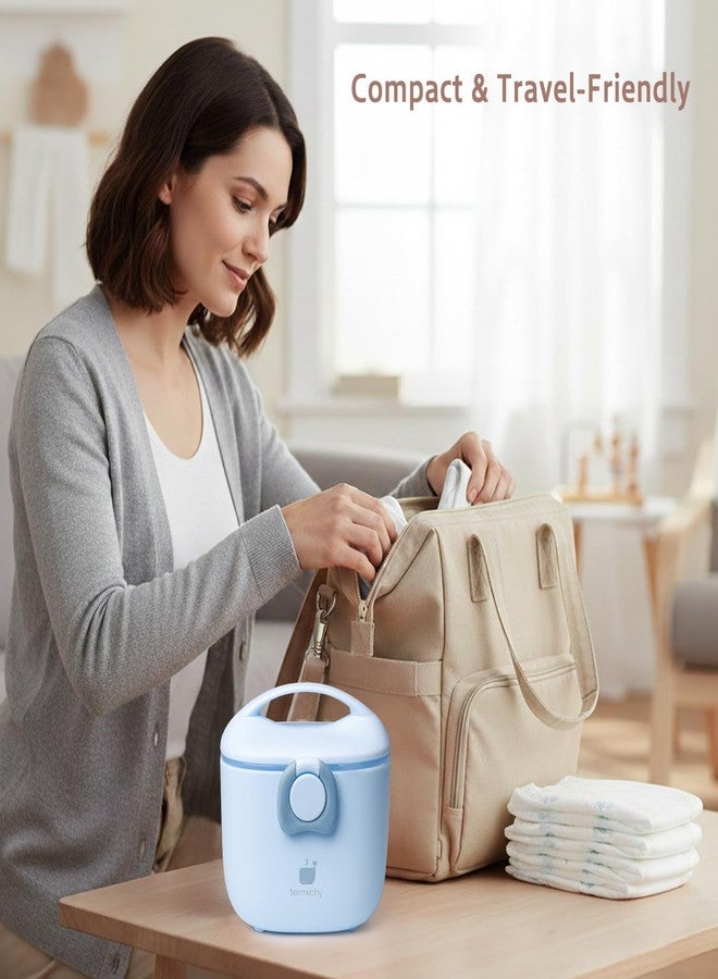تيرميكي موزع حليب الأطفال من تيرميتشي، حاوية محمولة لتوزيع مسحوق الحليب مع مقبض حمل ومغرفة للسفر والأنشطة الخارجية مع الأطفال الرضع، 8.8 أونصة، 0.55 رطل، 250 غرام، 500 مل (أزرق فاتح) - Image 4