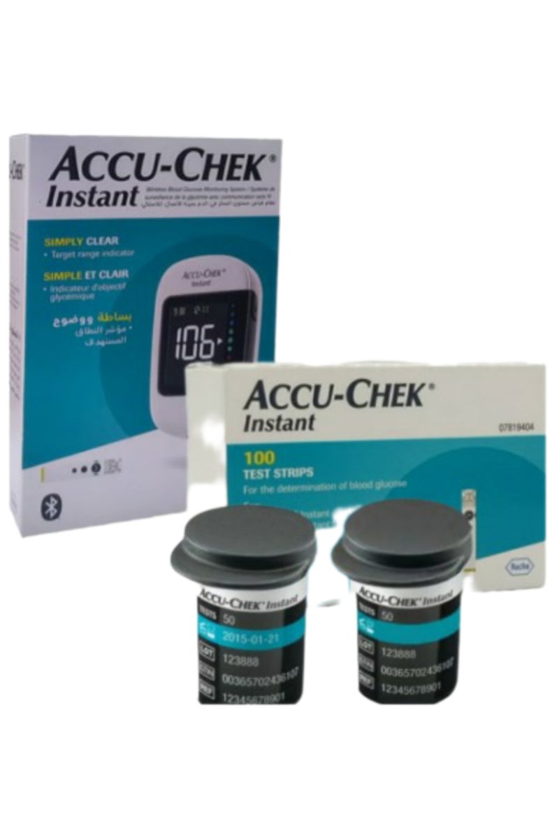 ACCU-CHEK Instant ACCU-CHEK instant Blood Glucose Monitor & 100 test strips