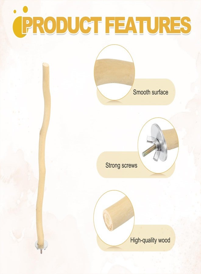MECCANIXITY Natural Wooden Bird Branch, Length 11.8'' Dia 18.8mm, Wooden, Natural Bird Perches Intended for Cockatiels/Budgies/Parakeets, Pack of 2 - Image 3