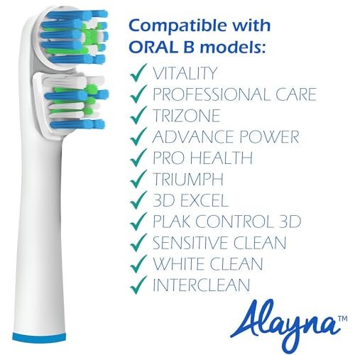 Alayna Replacement Brush Heads Compatible with OralB Braun- Best Double Clean, Pack of 20 Electric Toothbrush Replacement Heads- for Oral B Pro, 1000, 8000, 9000, Sonic, Adults, Kids, Vitality, Dual Plus! - Image 5