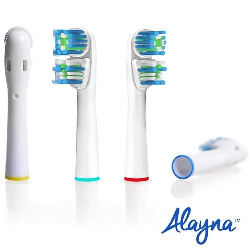 Alayna Replacement Brush Heads Compatible with OralB Braun- Best Double Clean, Pack of 20 Electric Toothbrush Replacement Heads- for Oral B Pro, 1000, 8000, 9000, Sonic, Adults, Kids, Vitality, Dual Plus! - Image 3