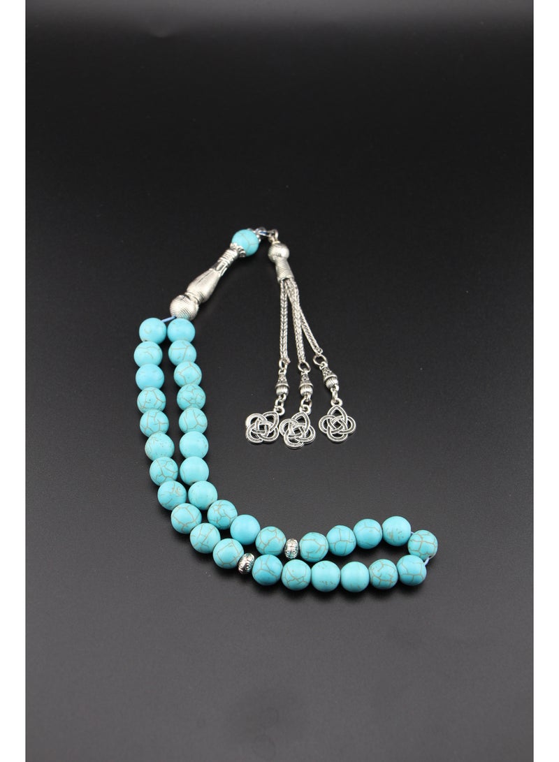 Kamins Collection 12-pcs Round Turquoise Tasbih - Image 2