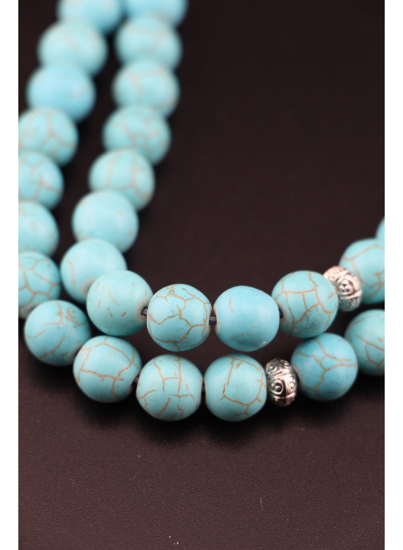 Kamins Collection 12-pcs Round Turquoise Tasbih - Image 3
