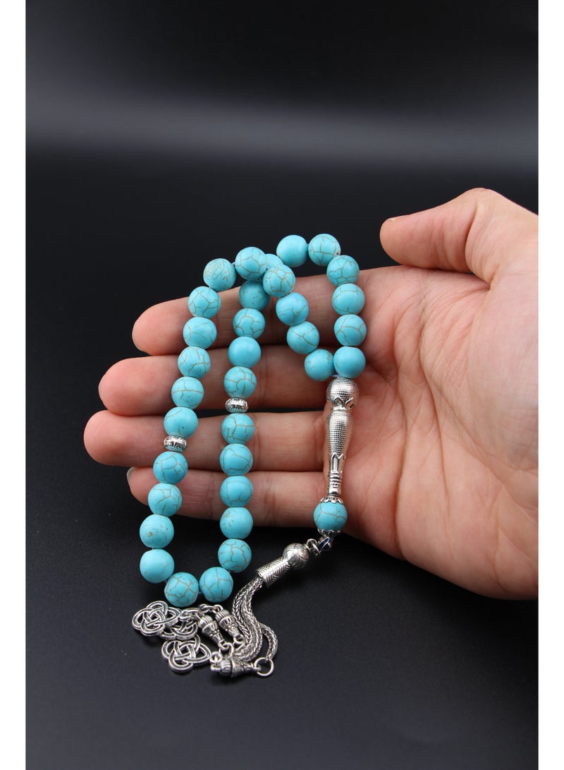 Kamins Collection 12-pcs Round Turquoise Tasbih - Image 4