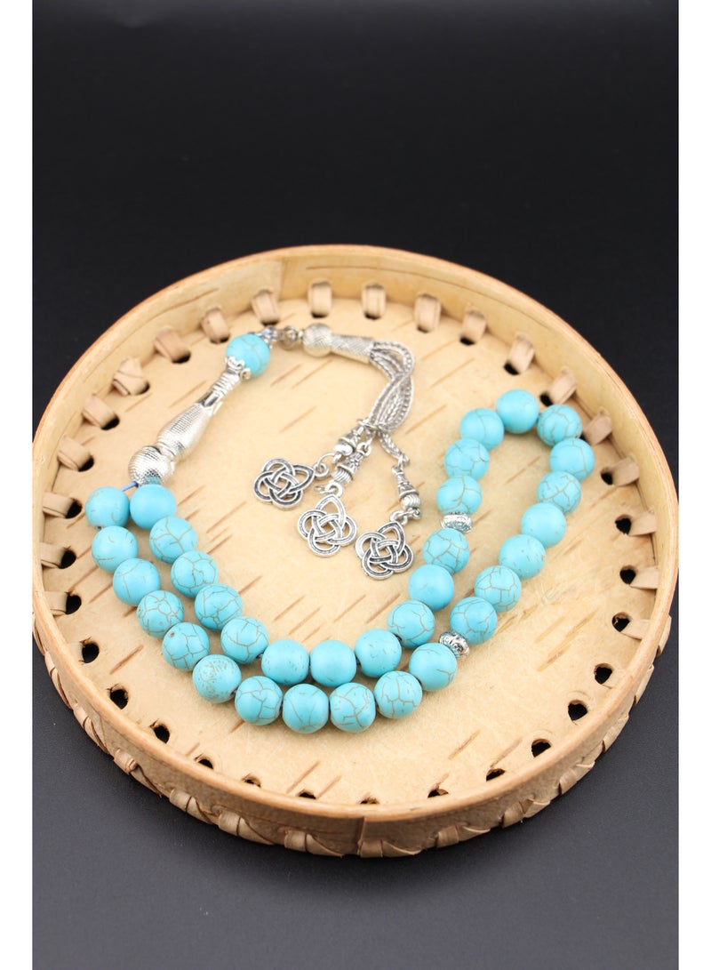 Kamins Collection 12-pcs Round Turquoise Tasbih - Image 5